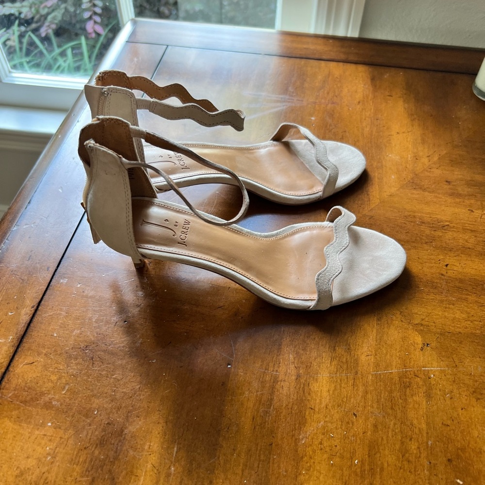 J crew kitten suede heels